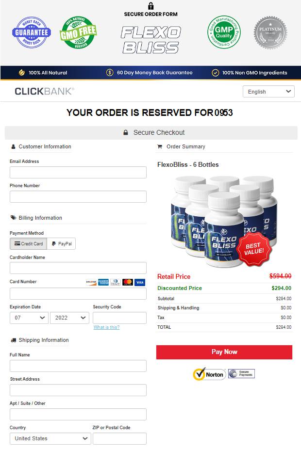 FlexoBliss - Secure checkout